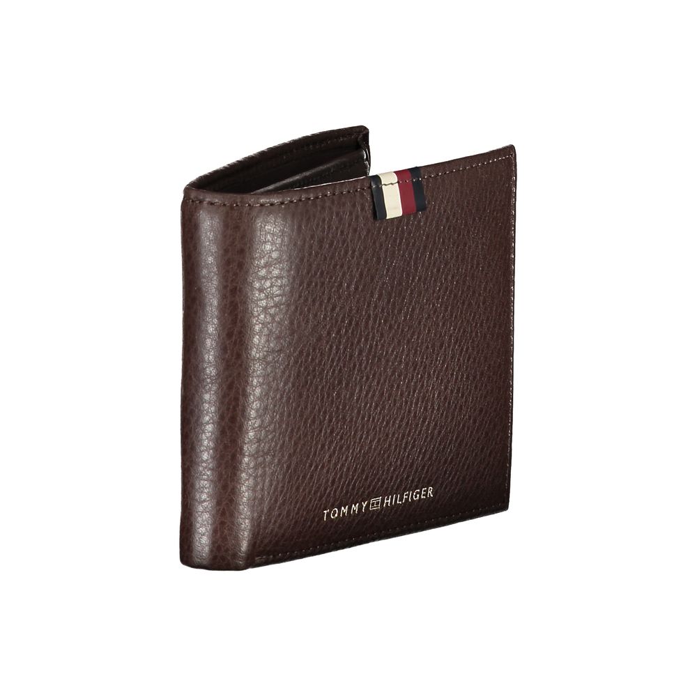 Portefeuille en cuir marron Tommy Hilfiger