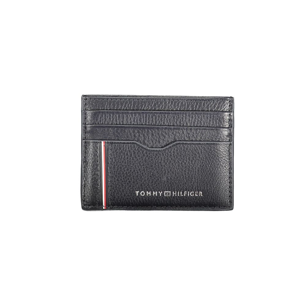 Portefeuille en cuir bleu Tommy Hilfiger
