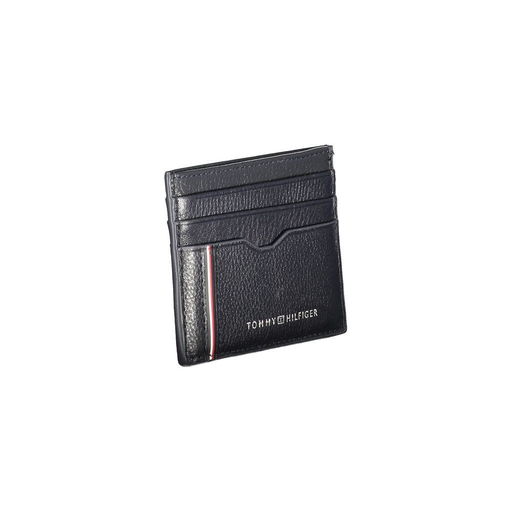 Portefeuille en cuir bleu Tommy Hilfiger