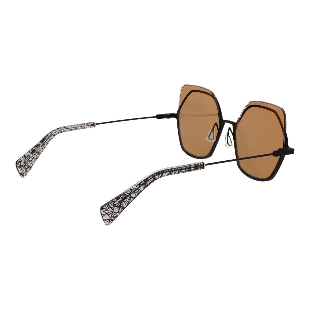 Lunettes de soleil unisexes dorées Yohji Yamamoto