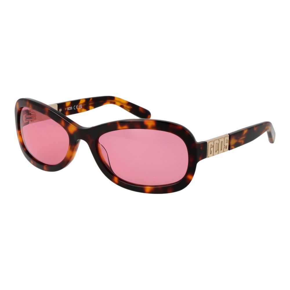 Lunettes de soleil unisexes marron GCDS