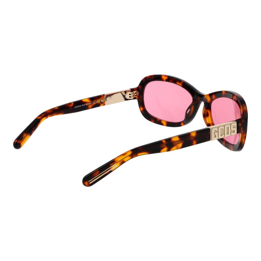 Lunettes de soleil unisexes marron GCDS