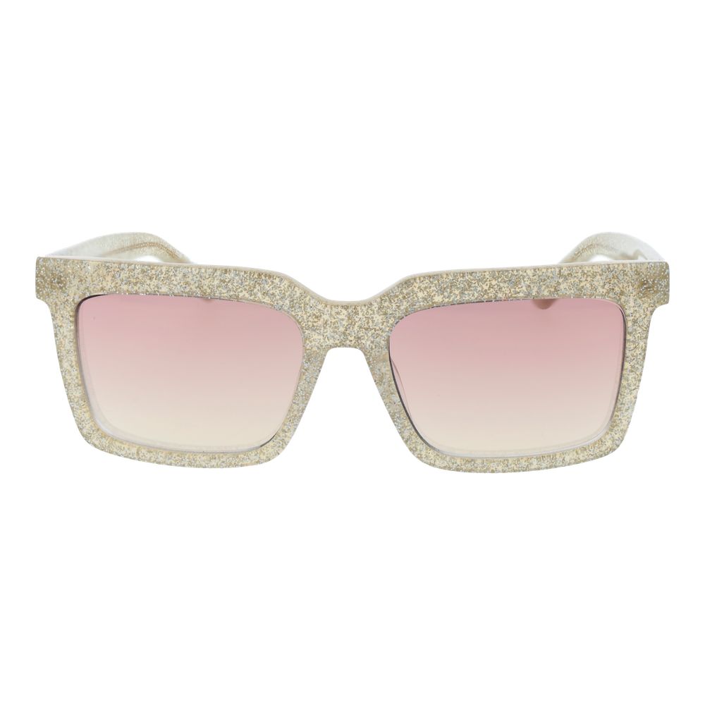 Lunettes de soleil unisexes dorées GCDS