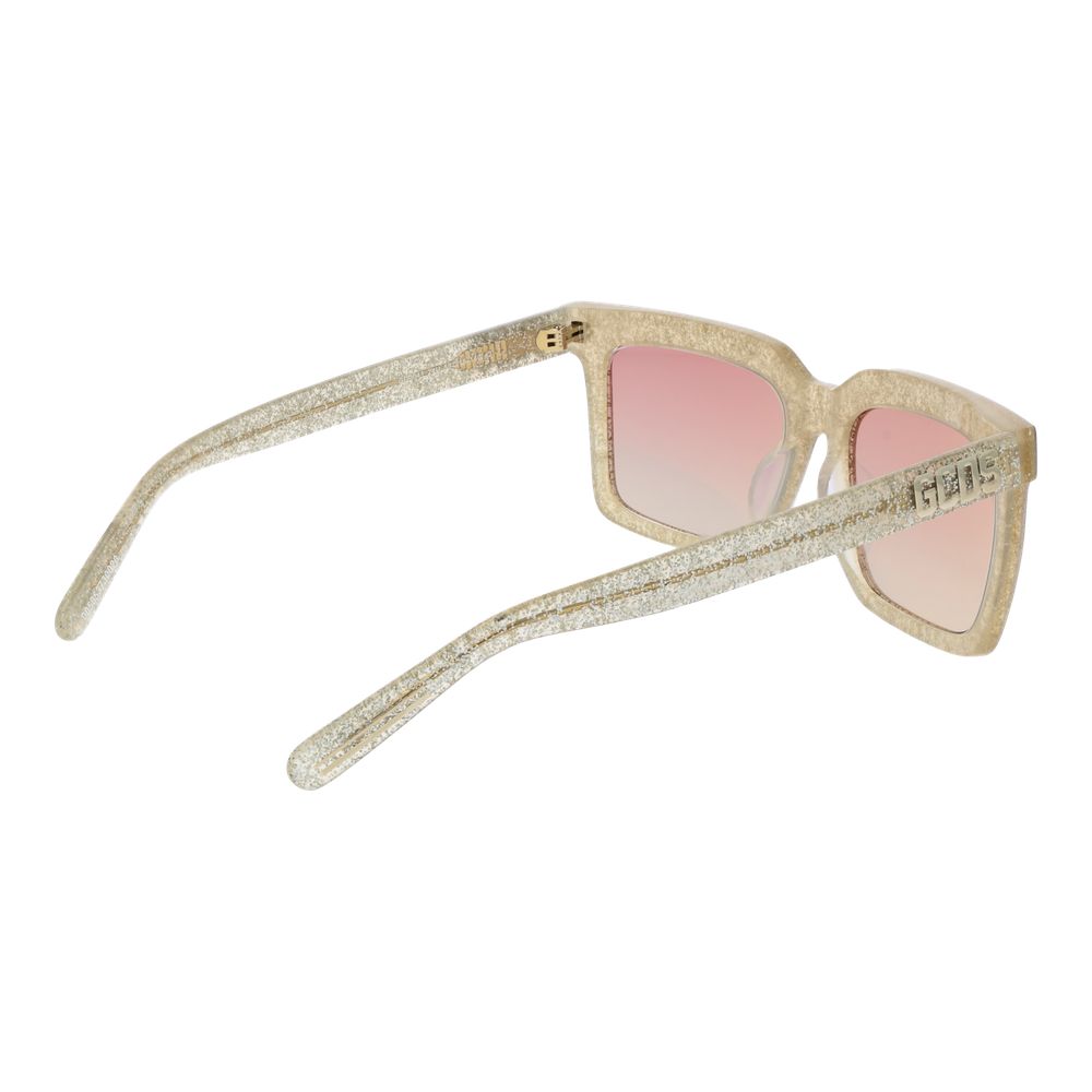 Lunettes de soleil unisexes dorées GCDS