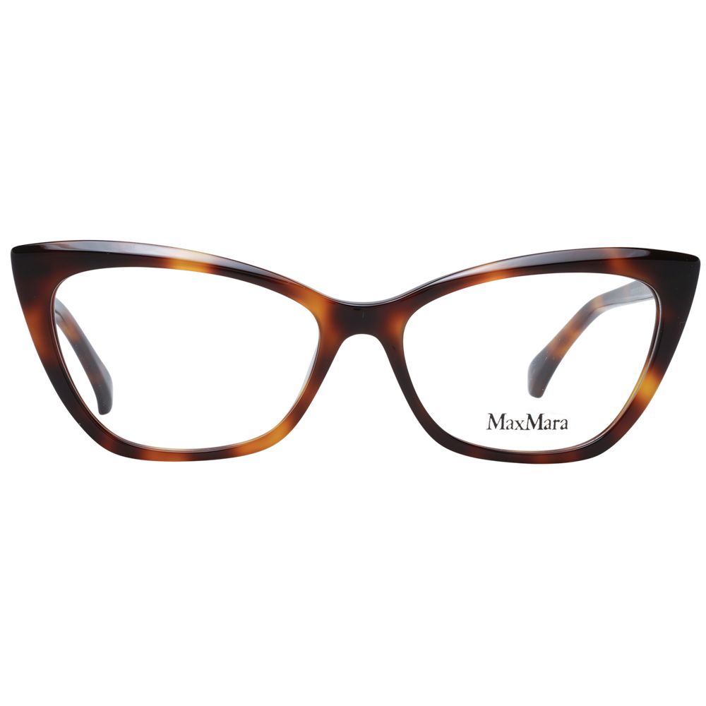 Max Mara Dames Brilmontuur Plastic Bruin Rand 54x15