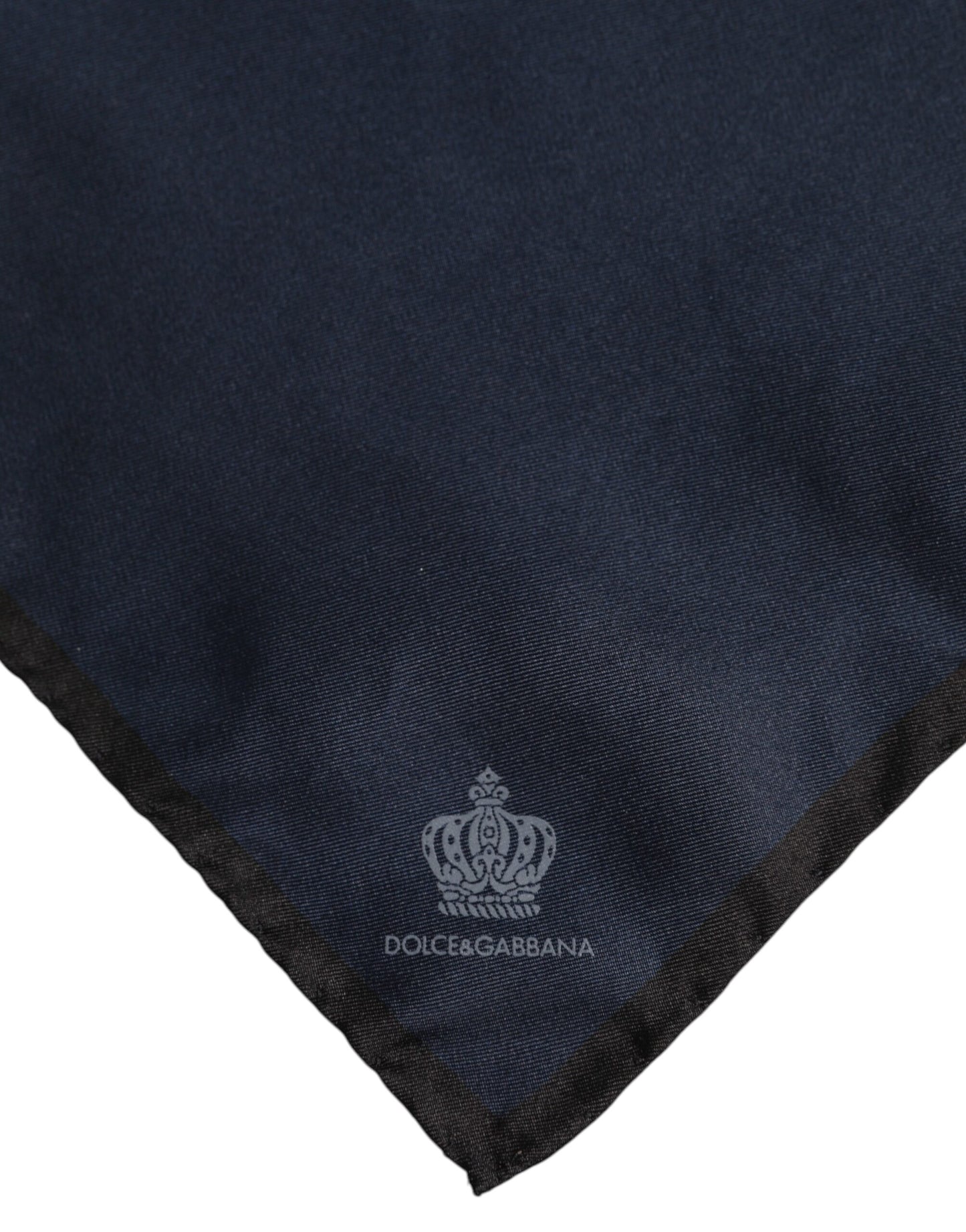 Foulard carré en soie bleu DG Crown pour homme Dolce & Gabbana