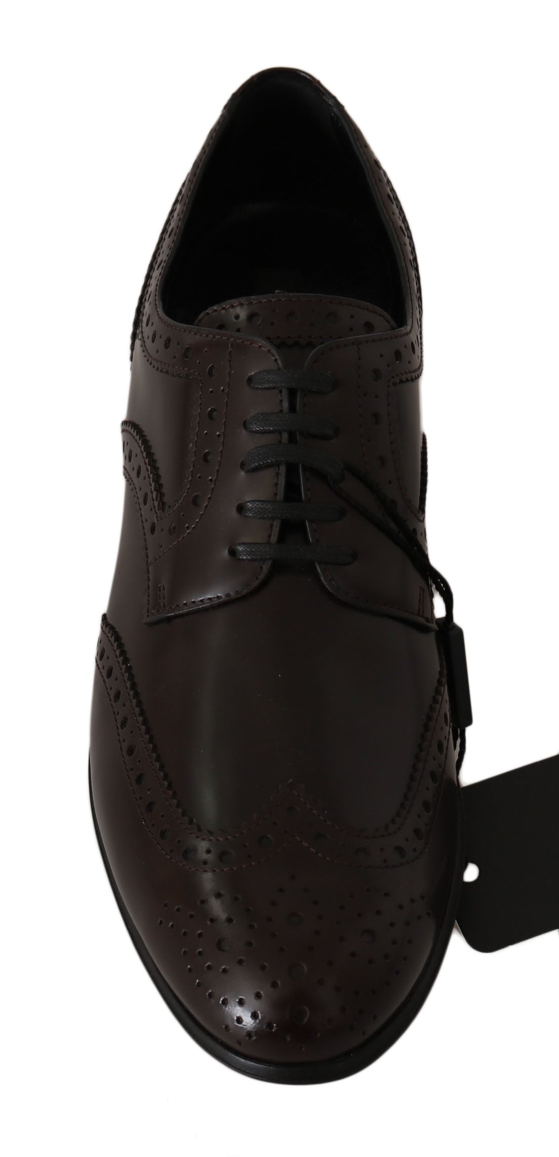 Chaussures plates Oxford élégantes en cuir marron Dolce & Gabbana