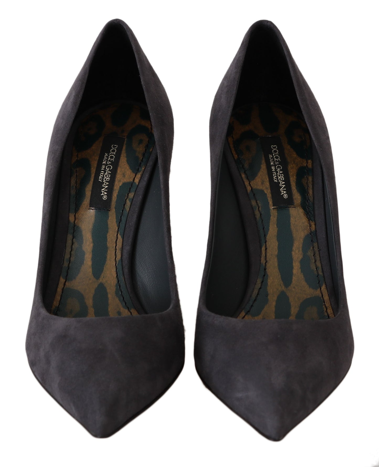 Escarpins à talons aiguilles élégants en daim gris Dolce & Gabbana