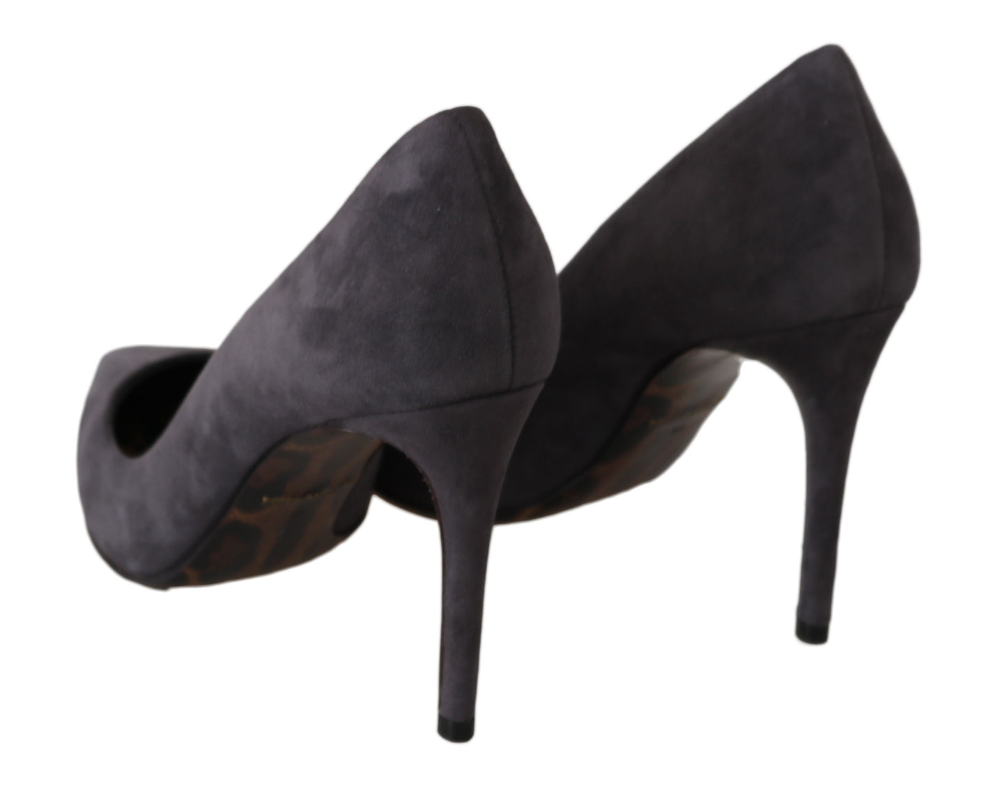 Escarpins à talons aiguilles élégants en daim gris Dolce & Gabbana