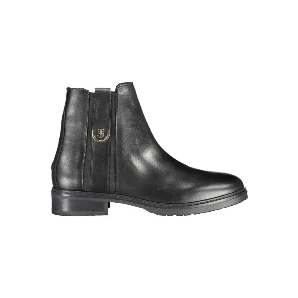 Tommy Hilfiger Black Leather Women Boot by Tommy Hilfiger
