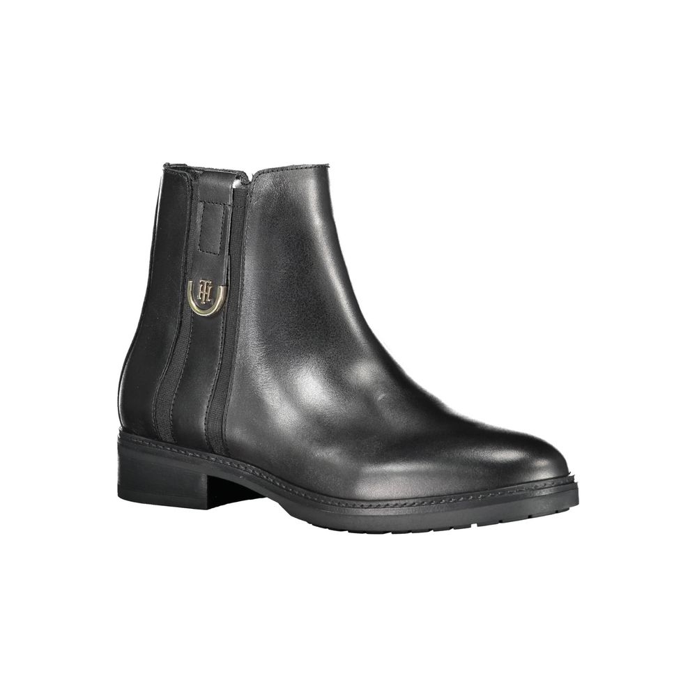 Tommy Hilfiger Black Leather Women Boot by Tommy Hilfiger