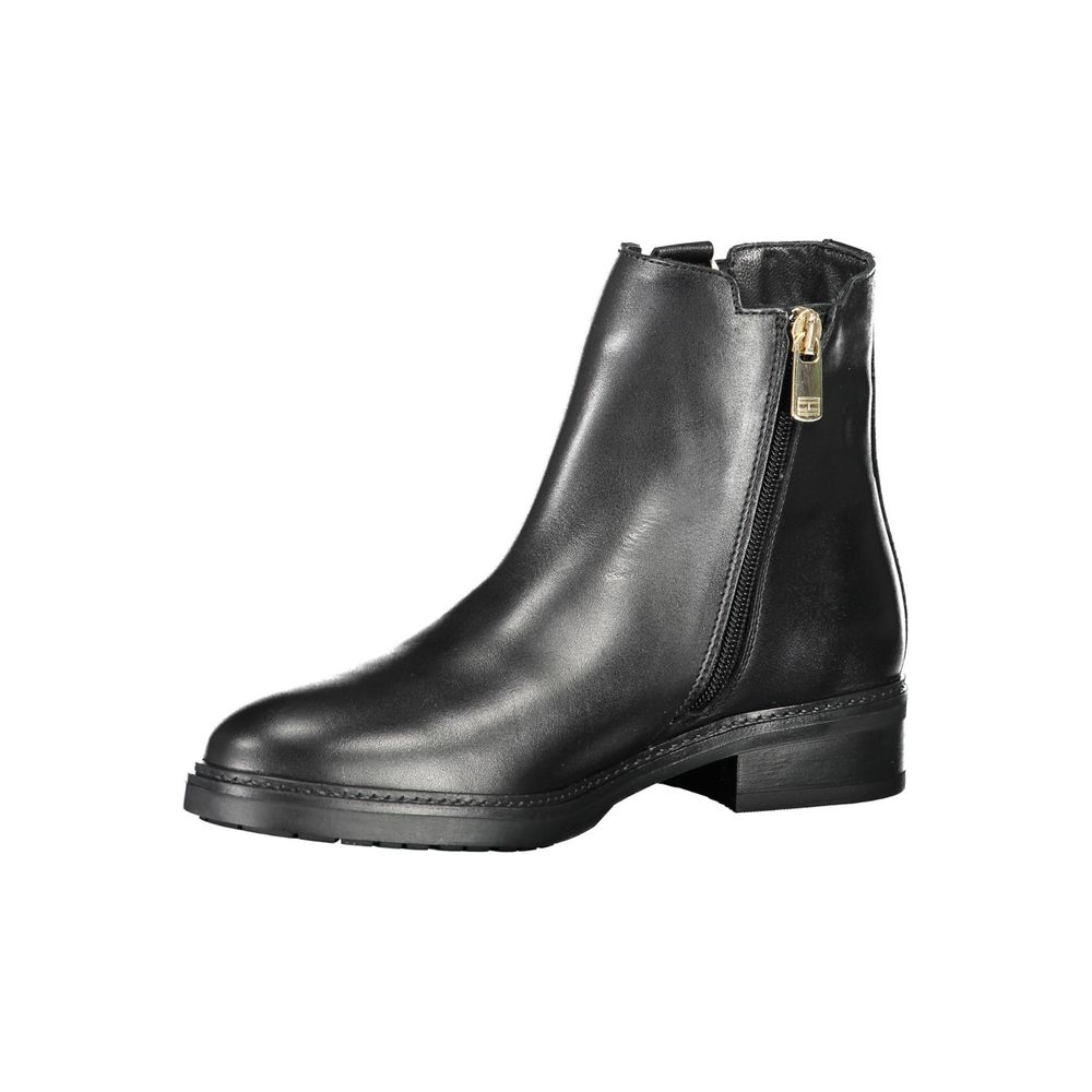 Tommy Hilfiger Black Leather Women Boot by Tommy Hilfiger