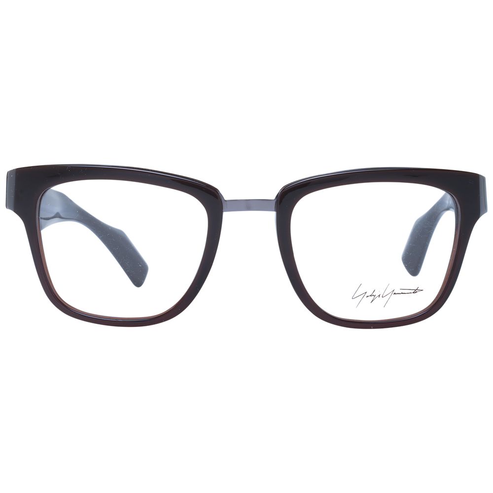 Montures de lunettes unisexes marron Yohji Yamamoto