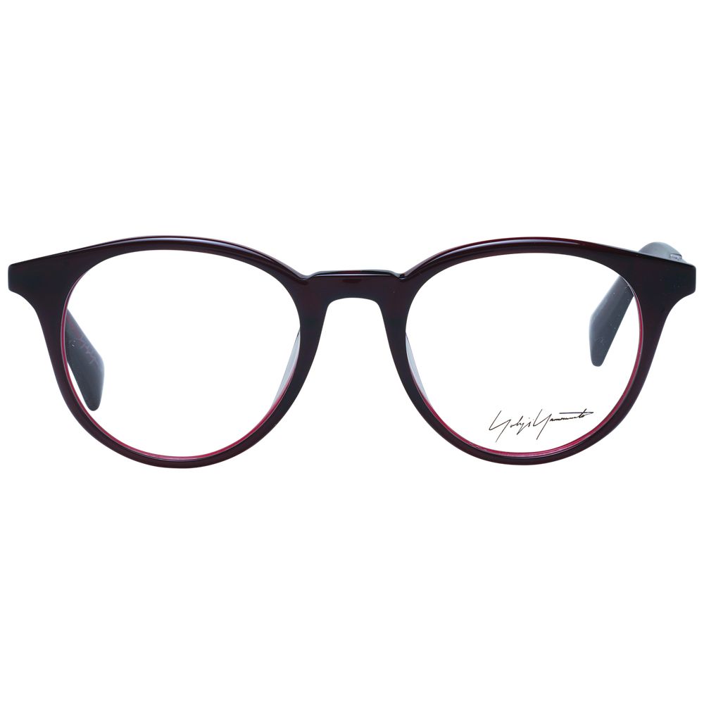 Montures de lunettes unisexes rouges Yohji Yamamoto