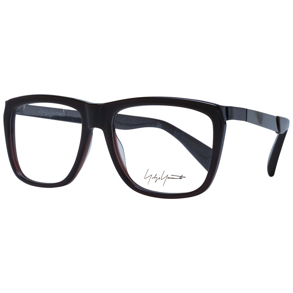 Montures de lunettes unisexes marron Yohji Yamamoto