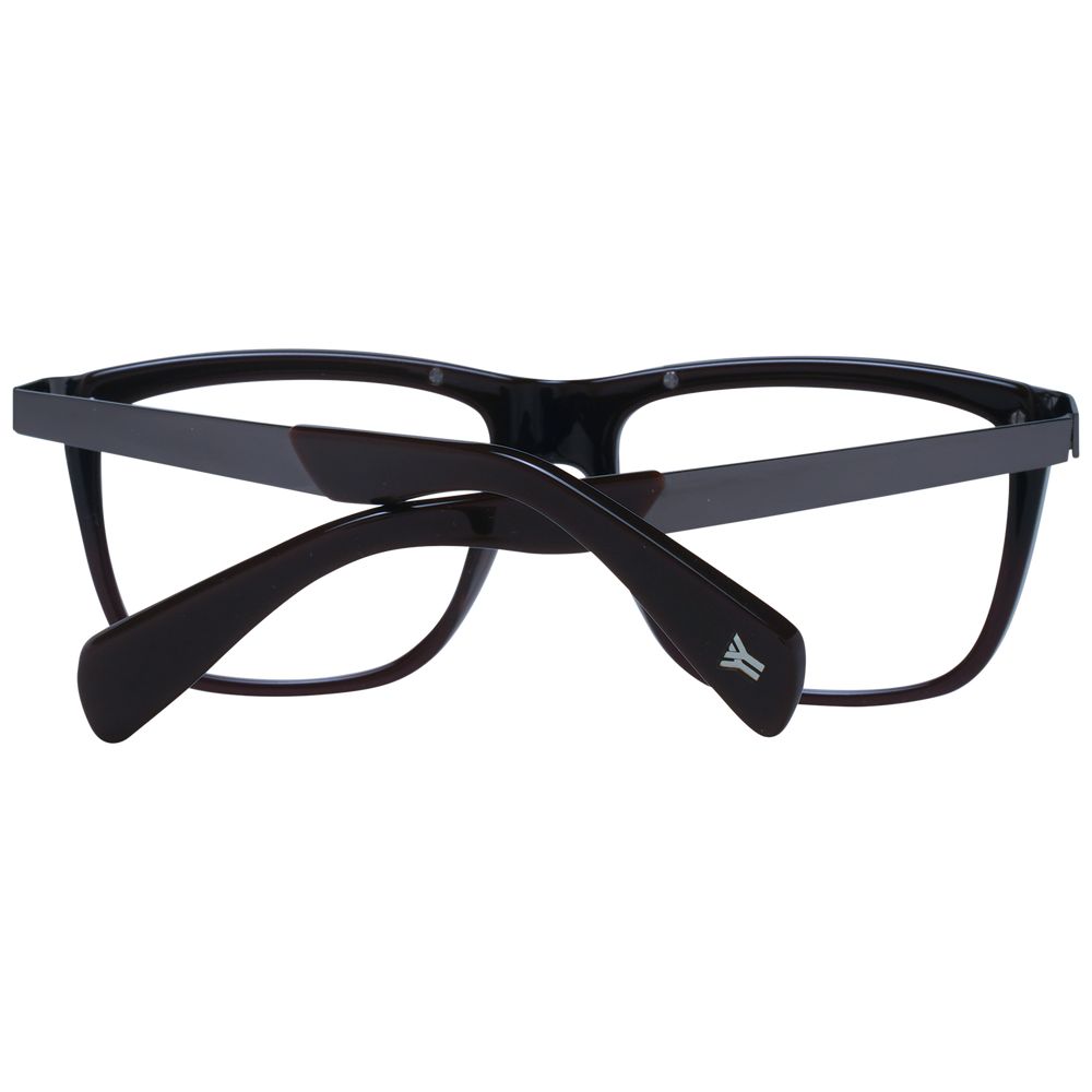 Montures de lunettes unisexes marron Yohji Yamamoto