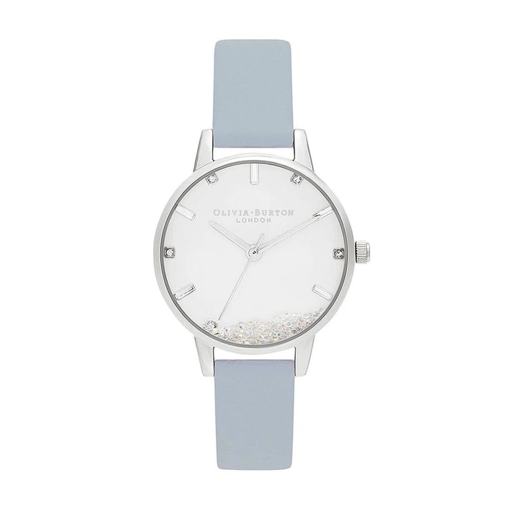 Montre Olivia Burton en cuir artificiel bleu