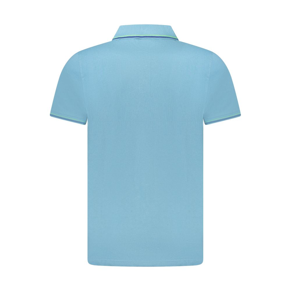 Polo bleu en coton pour homme, Norvège 1963