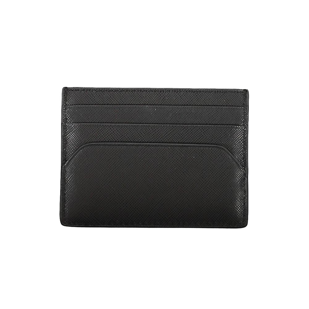 Portefeuille en cuir noir Tommy Hilfiger