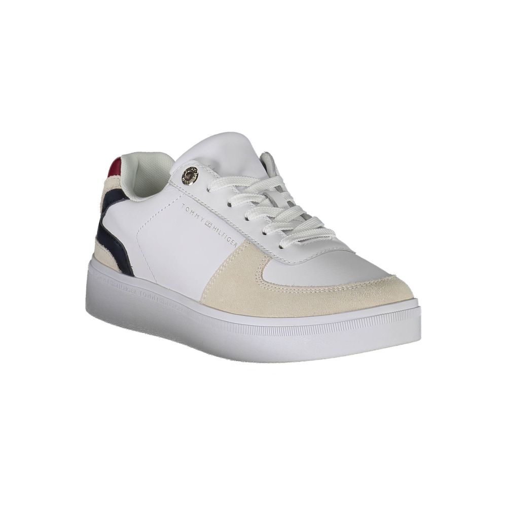 Tommy Hilfiger White Polyester Sneaker by Tommy Hilfiger
