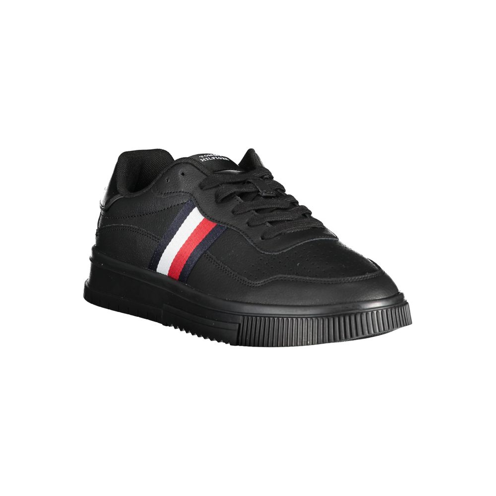 Tommy Hilfiger Black Polyester Sneaker by Tommy Hilfiger
