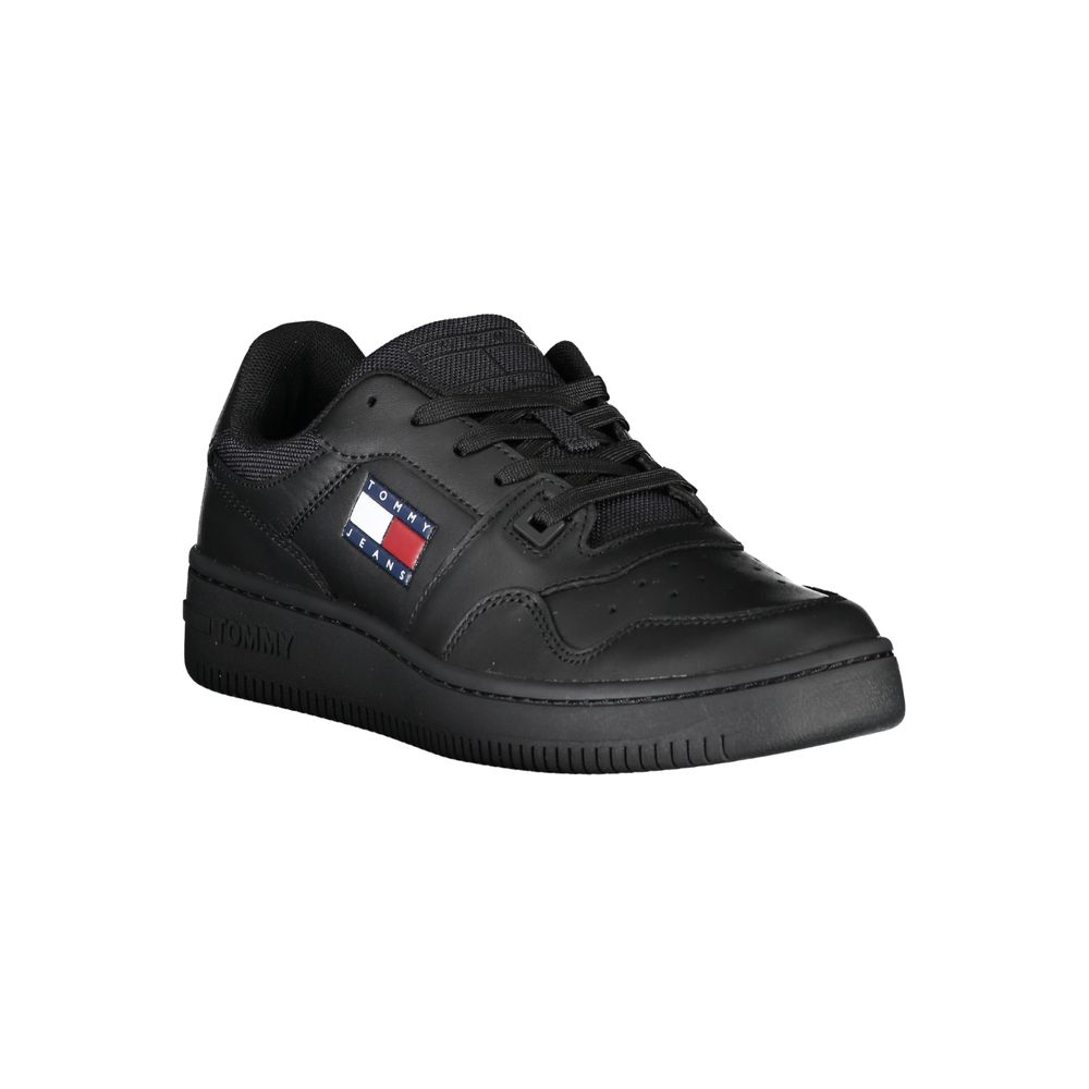 Tommy Hilfiger Black Polyester Sneaker by Tommy Hilfiger