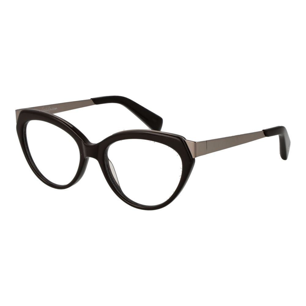 Montures de lunettes unisexes marron Yohji Yamamoto