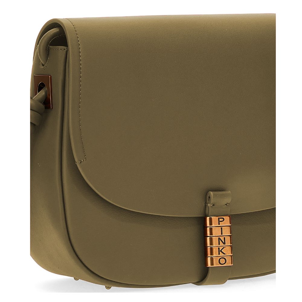 Sac bandoulière en cuir vert PINKO