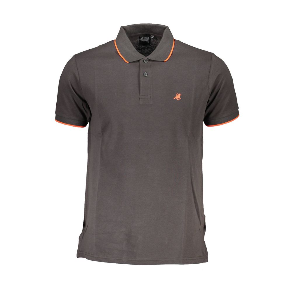 Polo en coton gris US Grand Polo
