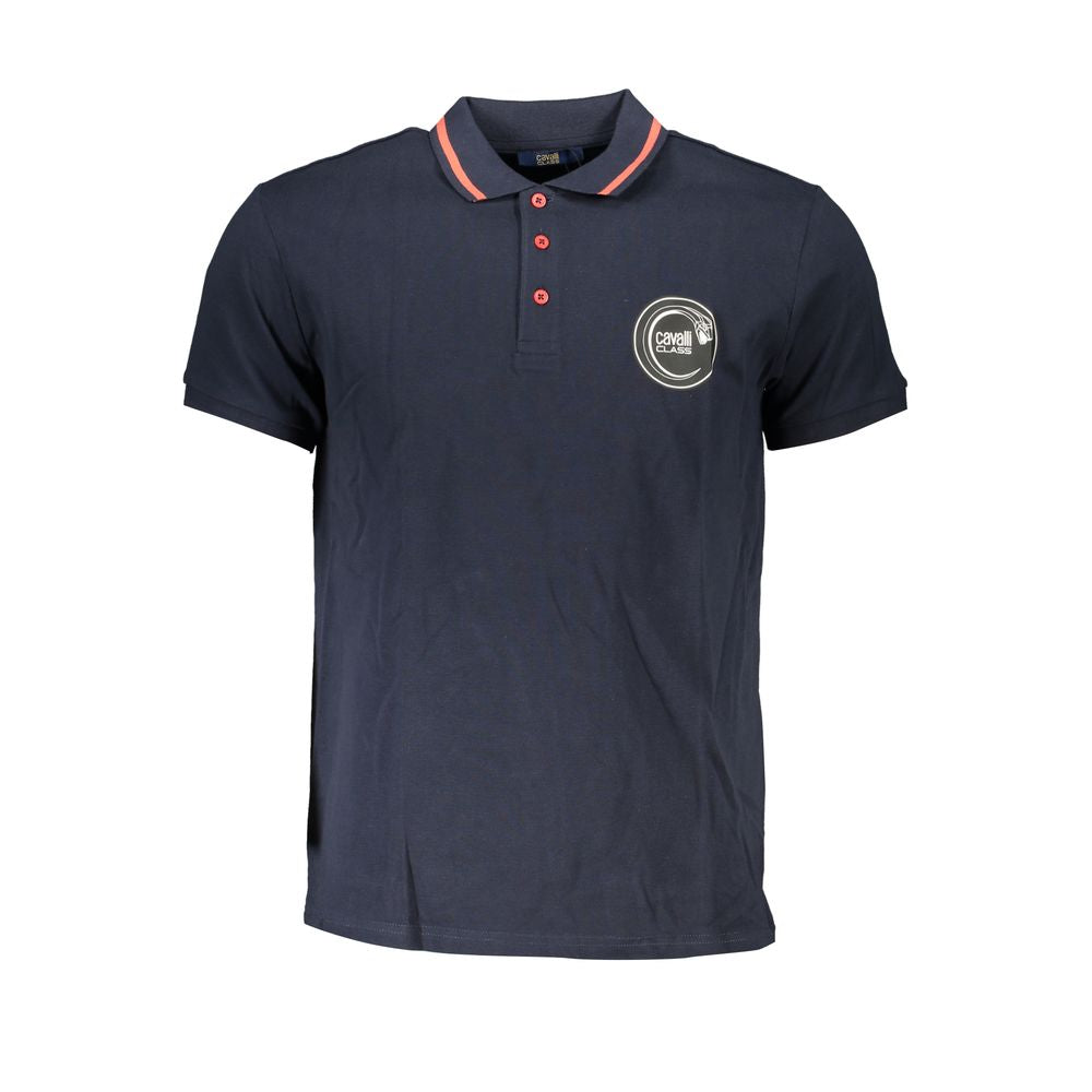 Polo en coton bleu Cavalli Class