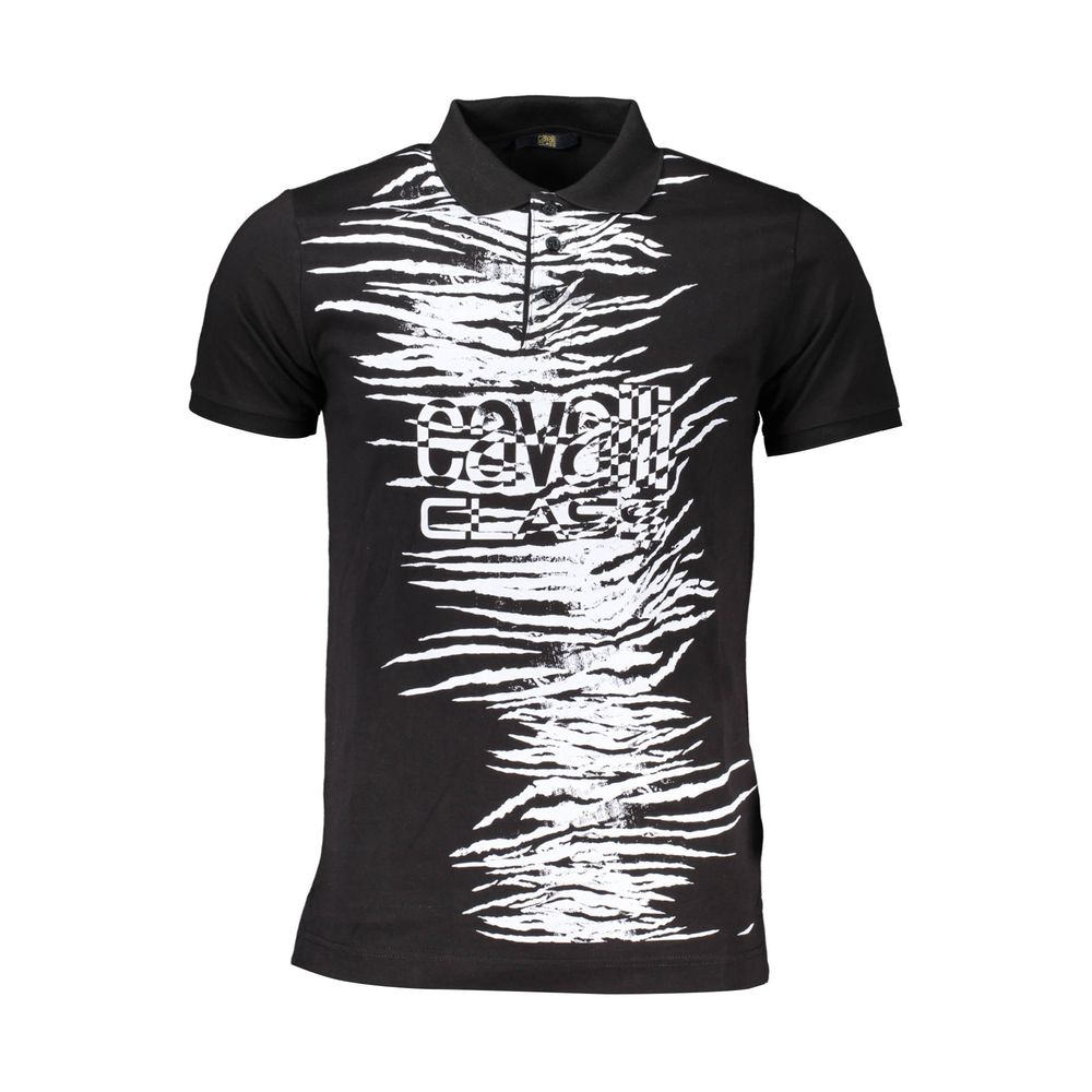 Polo Cavalli Class en coton noir
