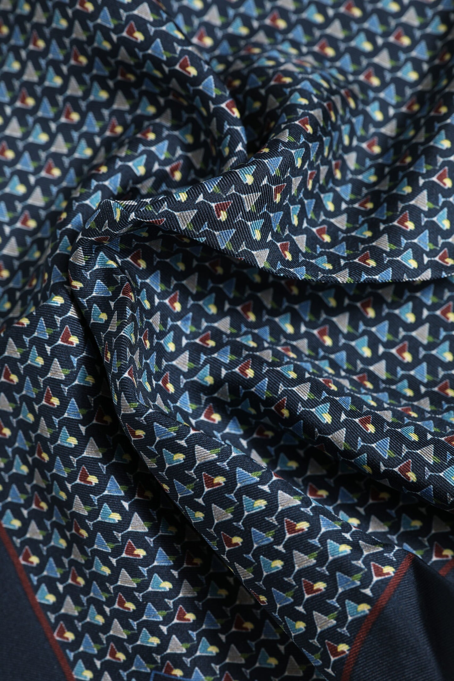 Foulard carré en soie bleu cocktail Dolce & Gabbana