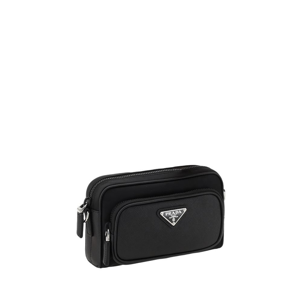 Sac à bandoulière en cuir Prada