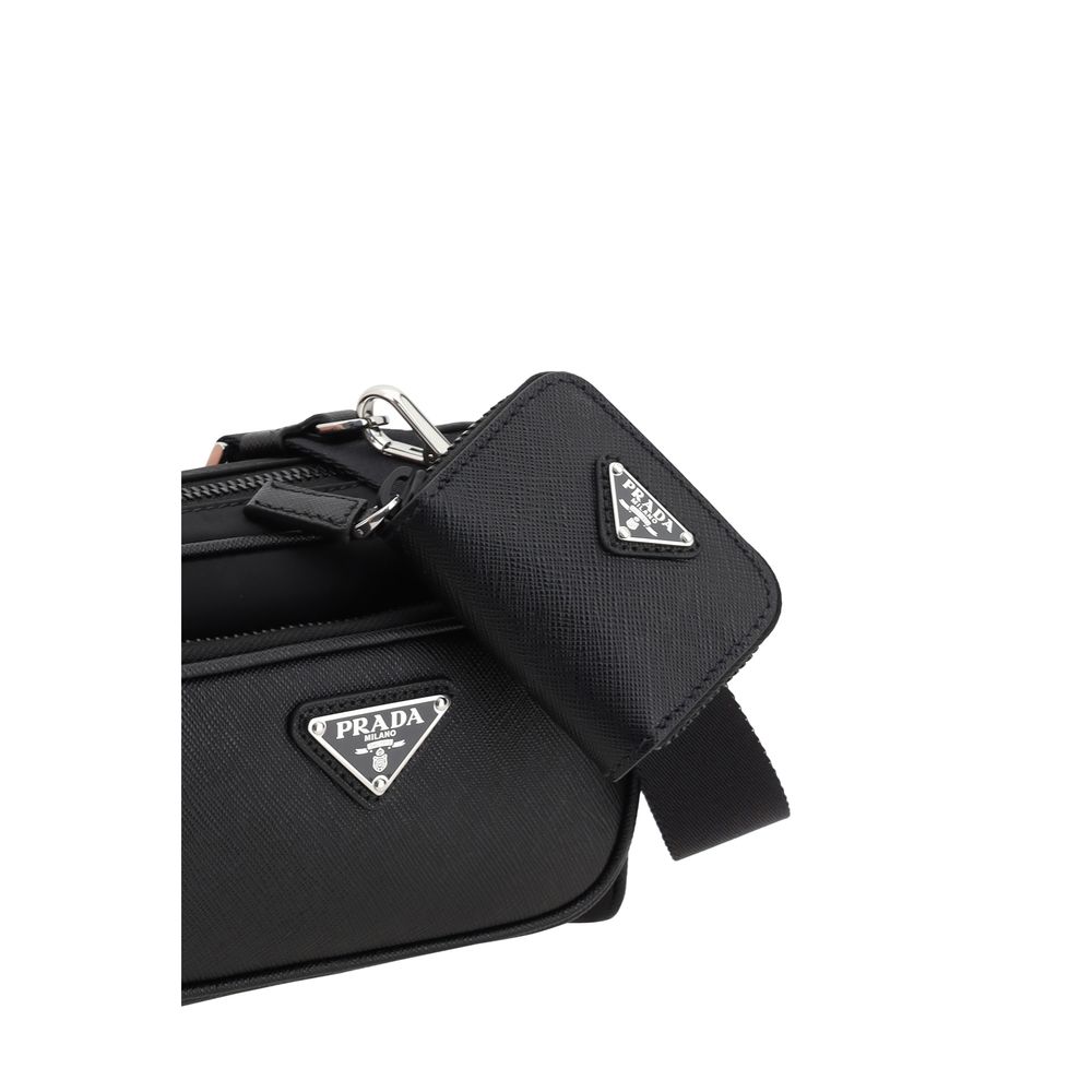 Sac à bandoulière en cuir Prada