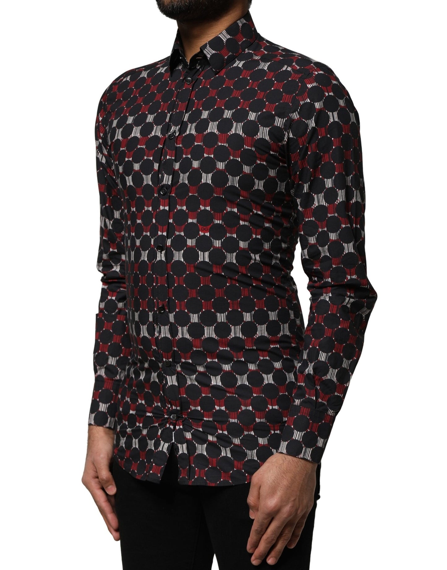 Dolce & Gabbana Multicolor Cotton GOLD Long Sleeves Shirt by Dolce & Gabbana