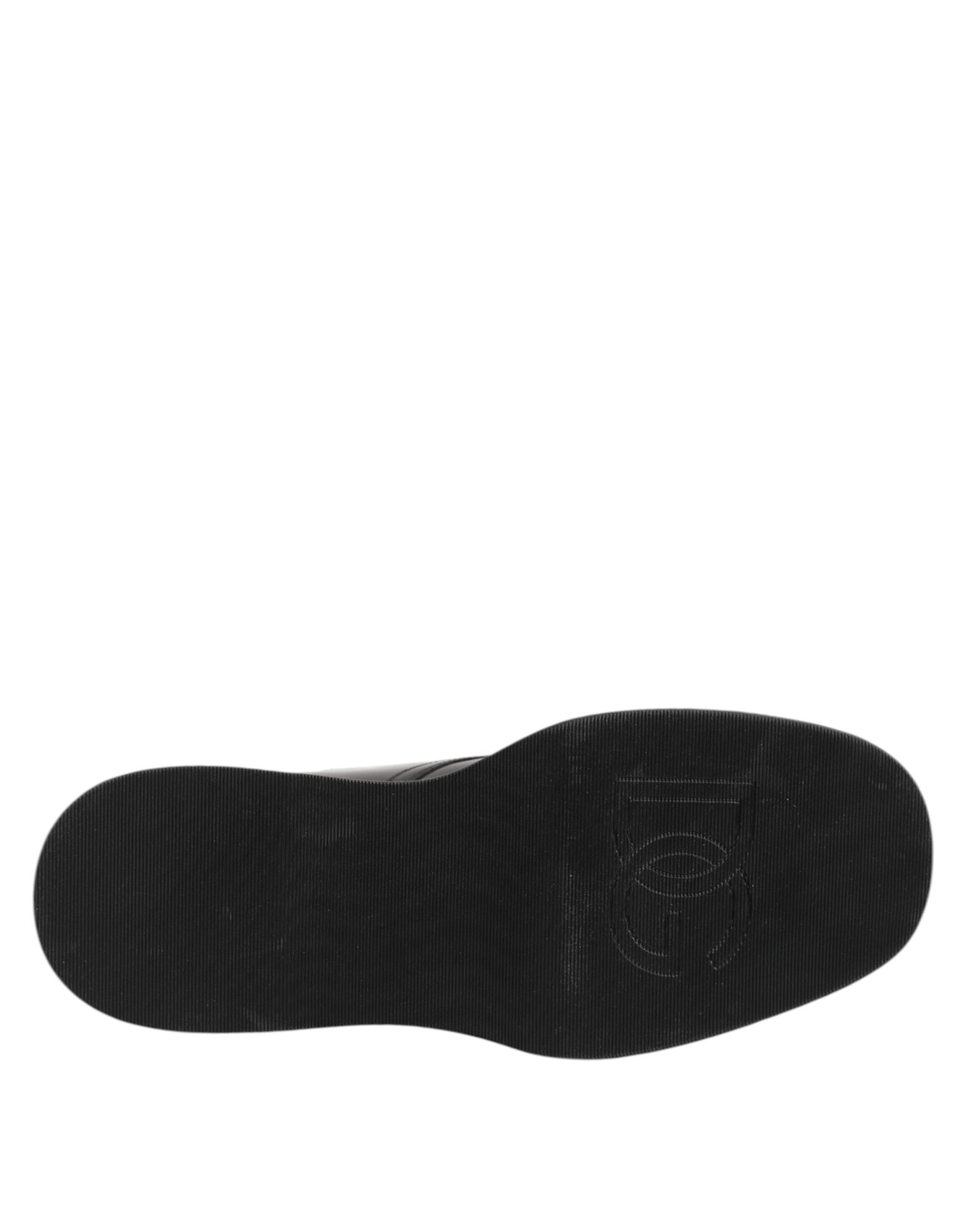 Dolce & Gabbana Black Leather Logo Ankle Boots Lace Up Shoes by Dolce & Gabbana