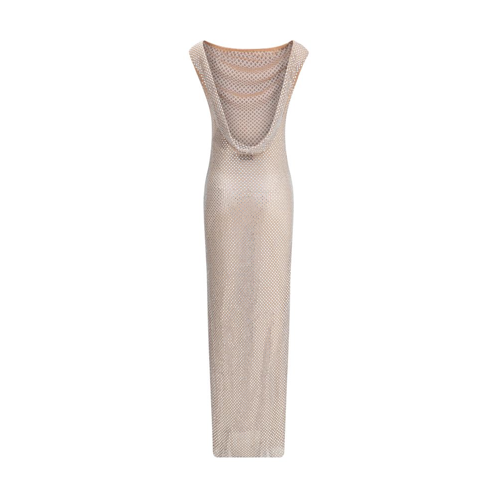 Self-Portrait Rhinestone Maxi Dress