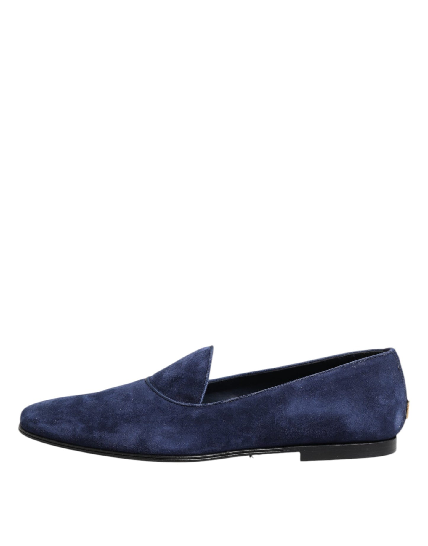 Mocassins Dolce & Gabbana en velours bleu avec logo DG, chaussures habillées