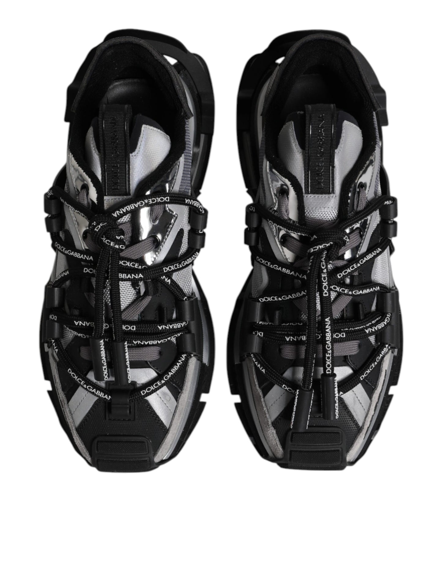 Dolce & Gabbana Multicolor Panelled Space Sneakers Shoes by Dolce & Gabbana