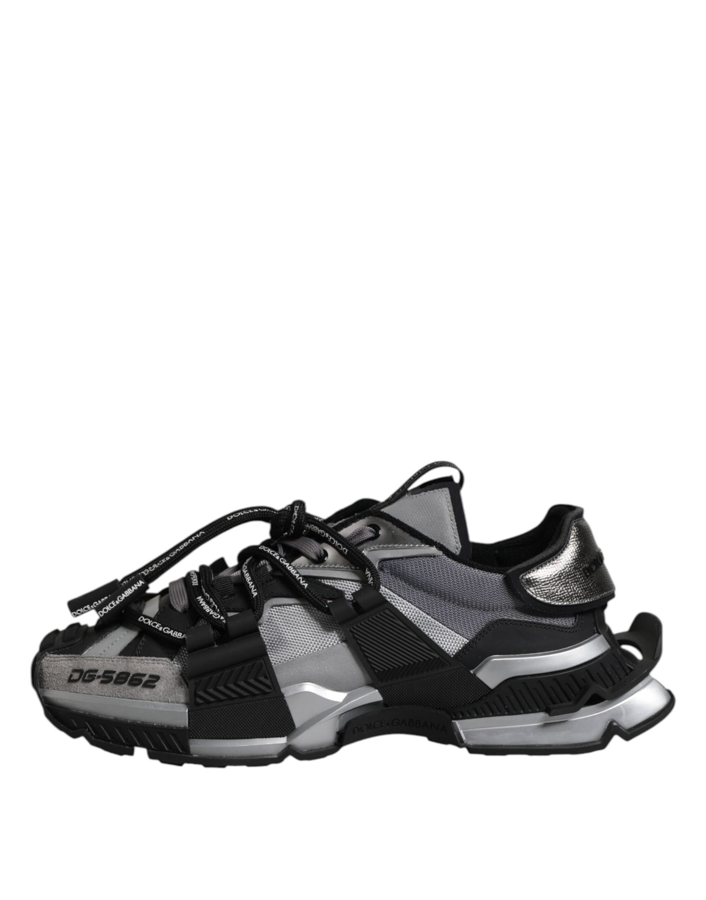 Dolce & Gabbana Multicolor Panelled Space Sneakers Shoes by Dolce & Gabbana
