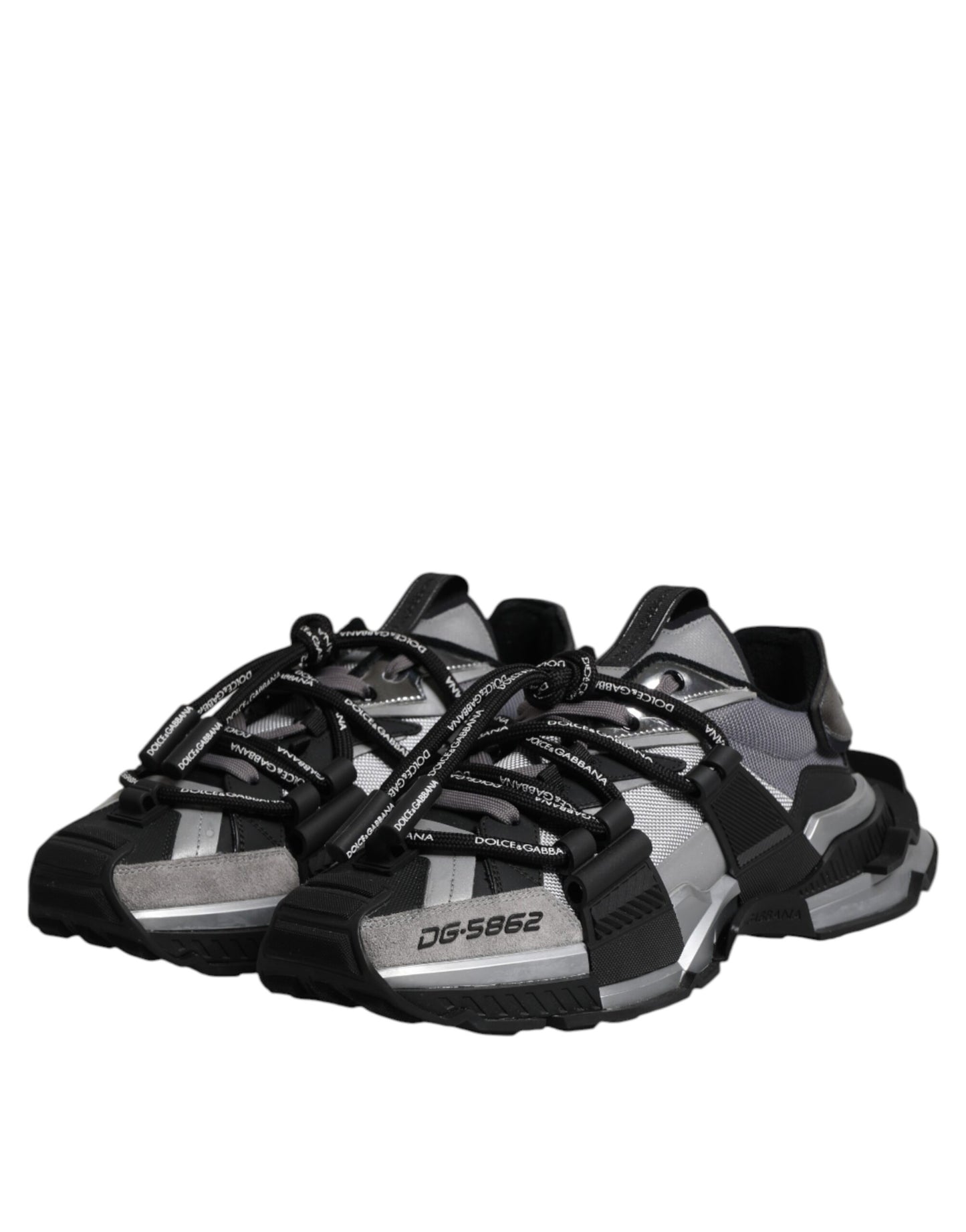 Dolce & Gabbana Multicolor Panelled Space Sneakers Shoes by Dolce & Gabbana