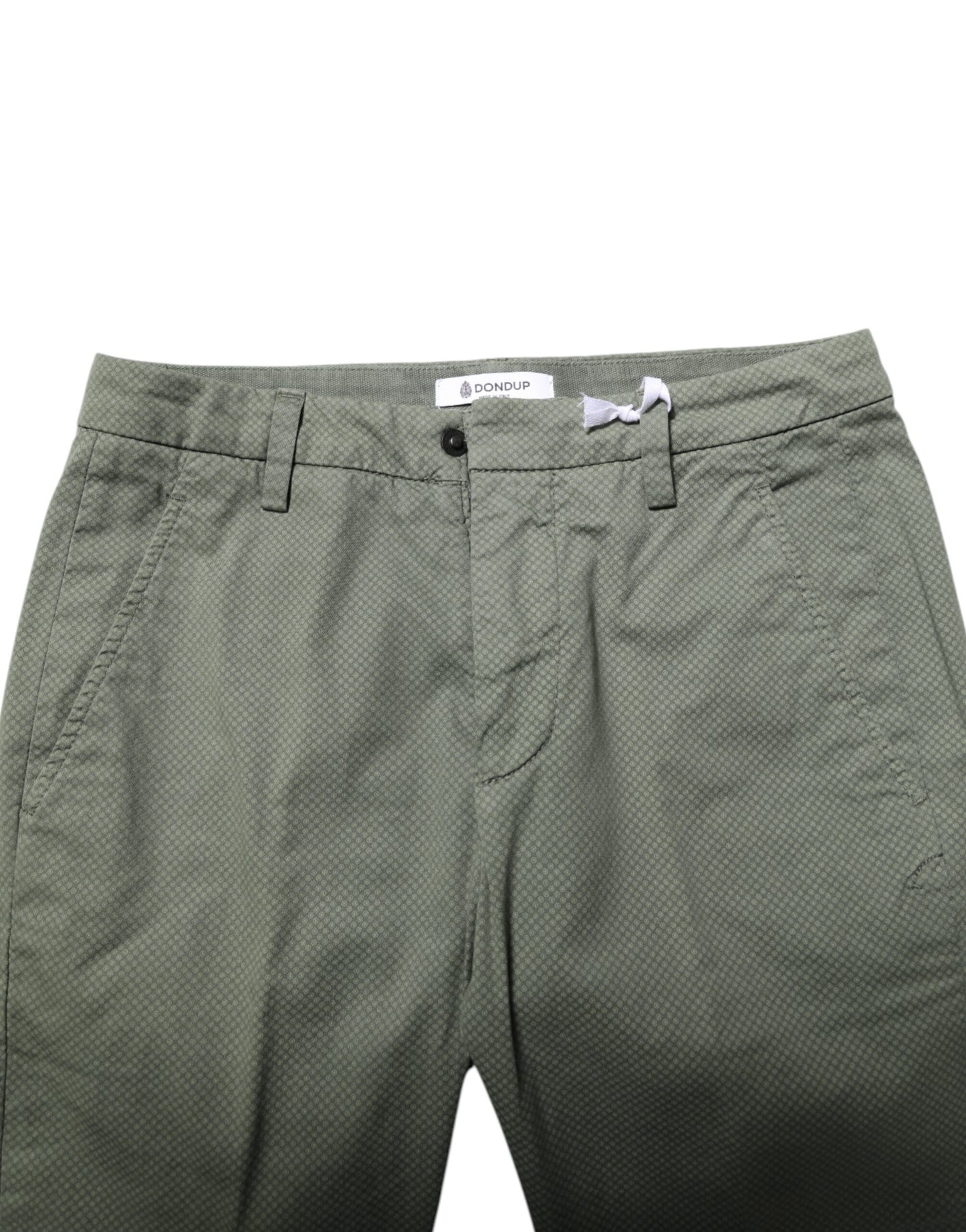 Pantalon décontracté skinny taille moyenne vert Dondup