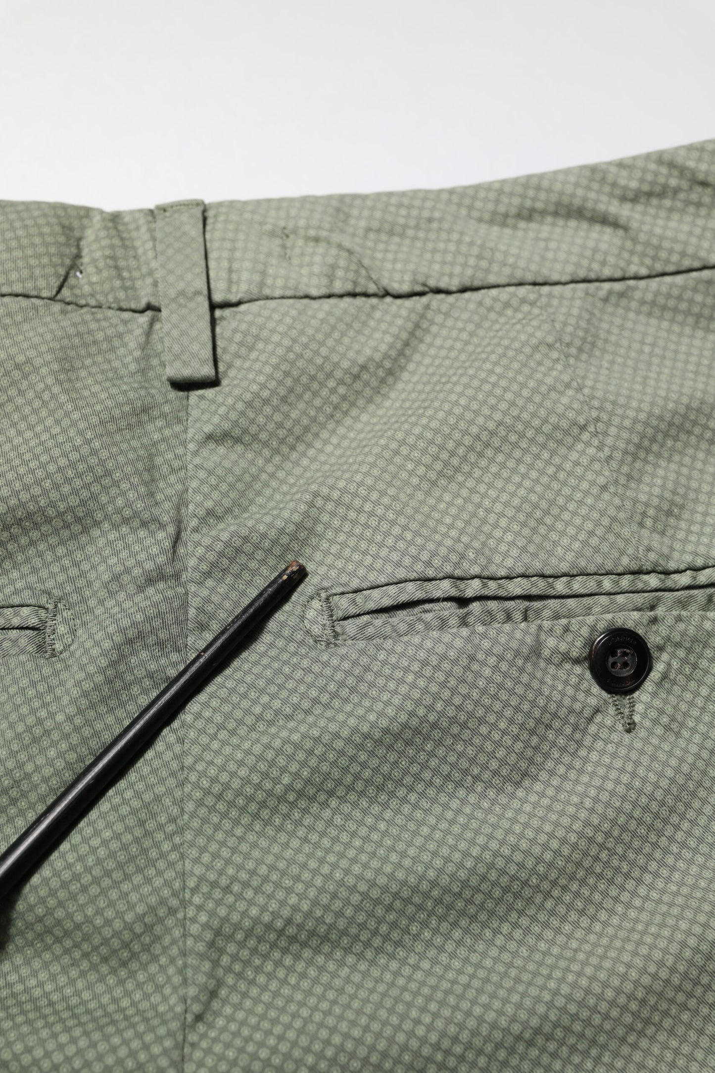 Pantalon décontracté skinny taille moyenne vert Dondup