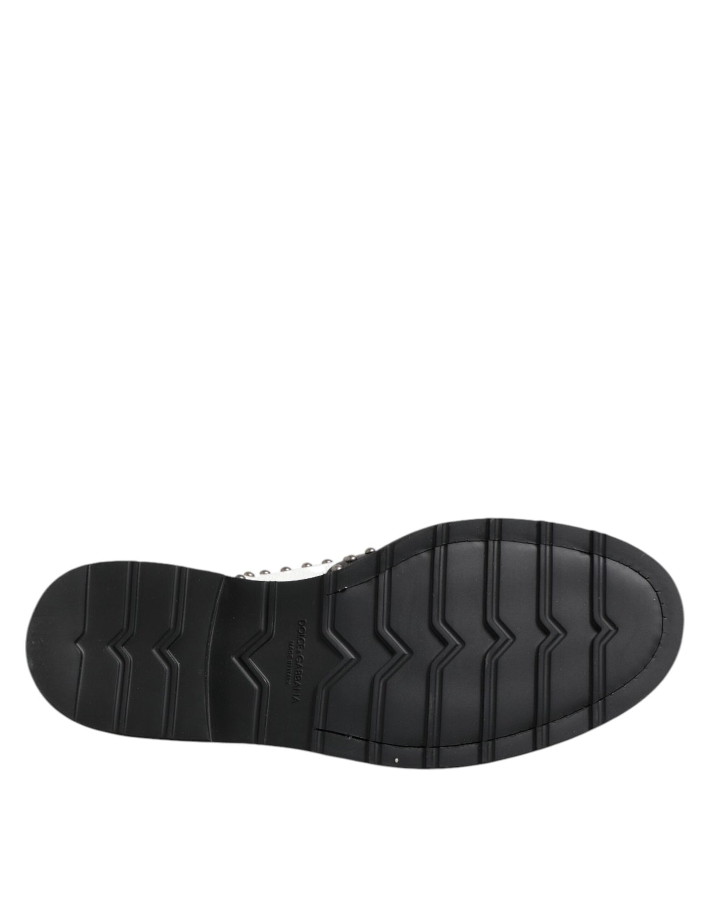 Chaussures habillées Dreby cloutées en cuir noir et blanc Dolce & Gabbana