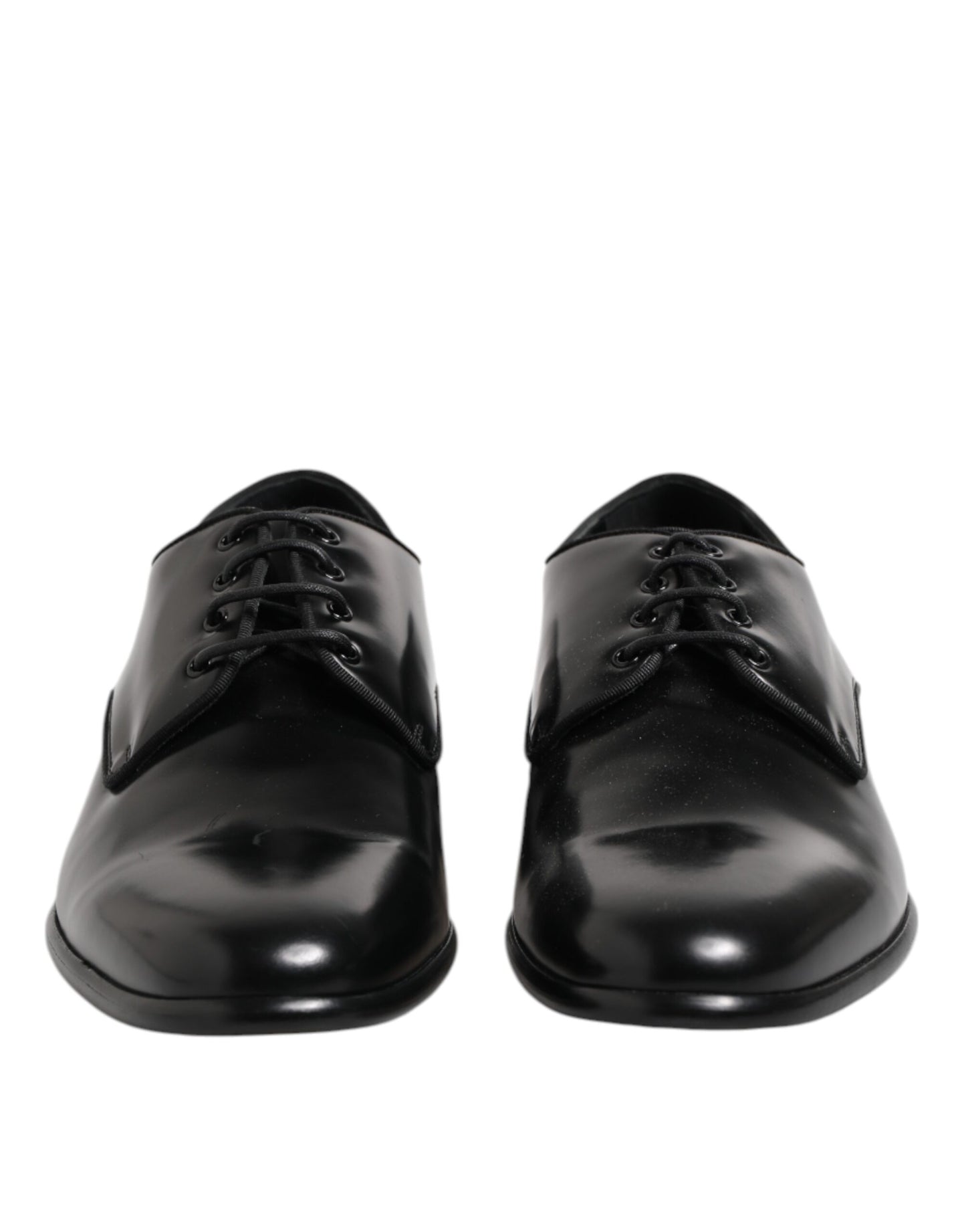 Chaussures habillées à lacets en cuir noir Dolce & Gabbana pour homme