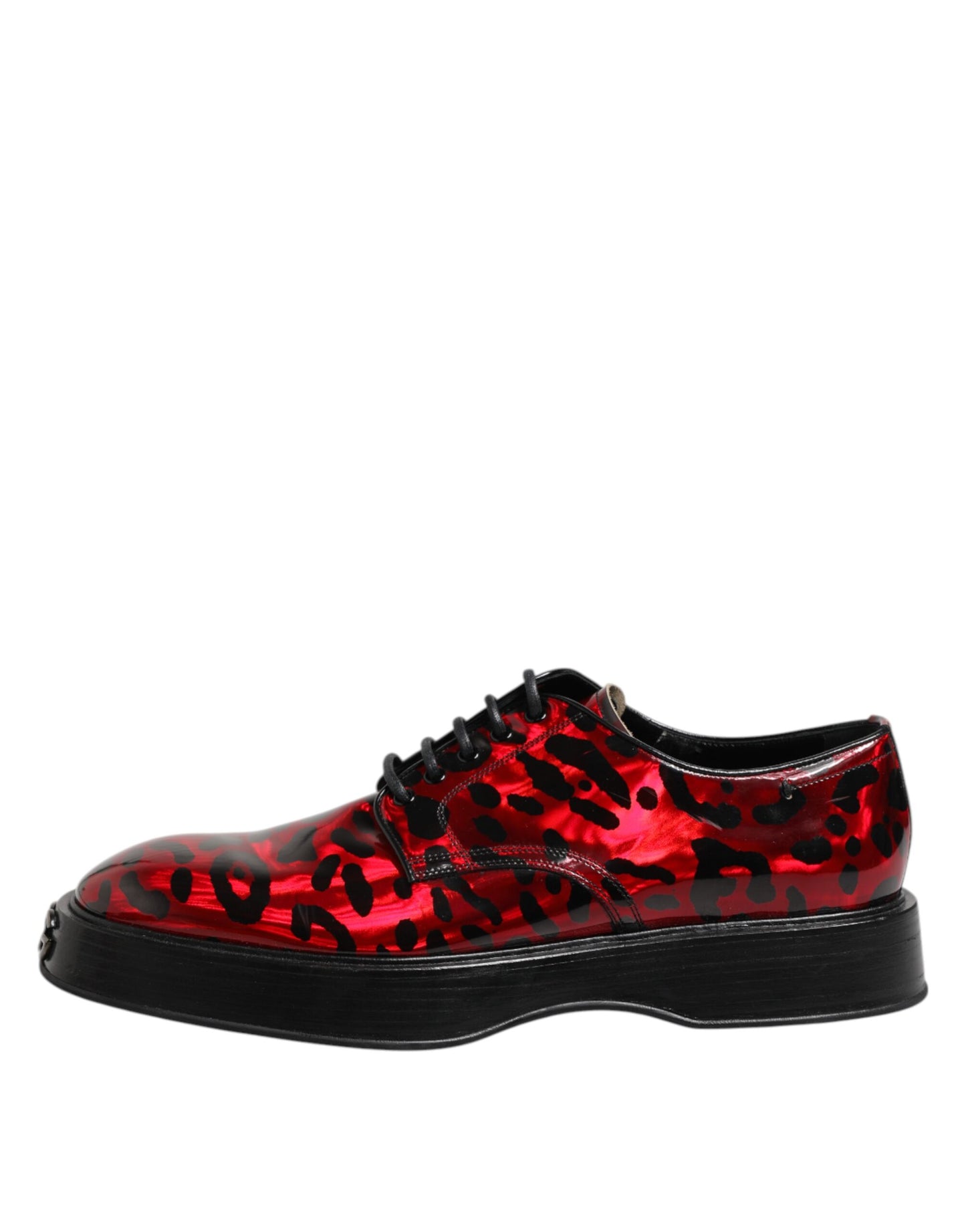 Chaussures habillées pour hommes Dolce & Gabbana Derby léopard rouge