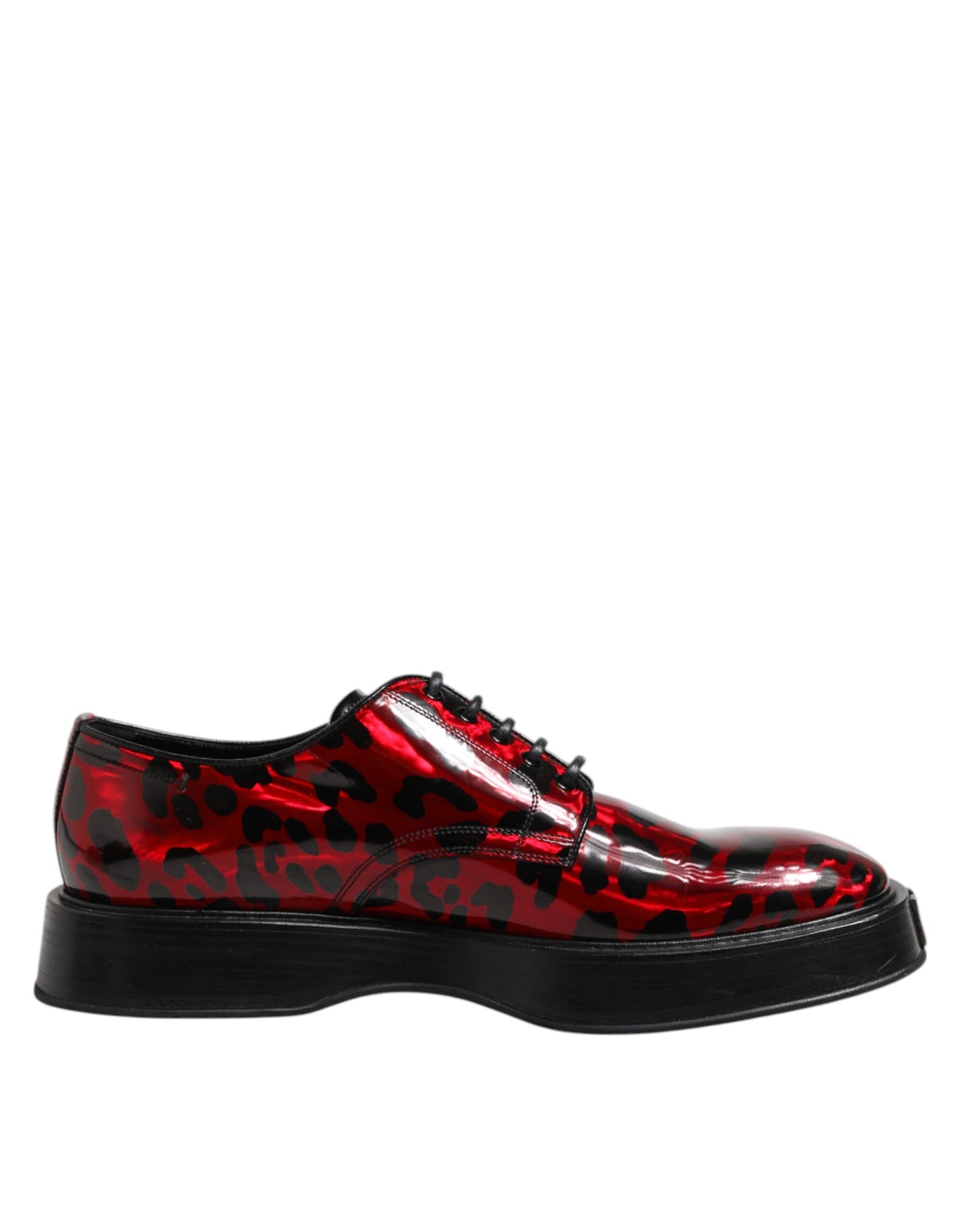 Chaussures habillées pour hommes Dolce & Gabbana Derby léopard rouge