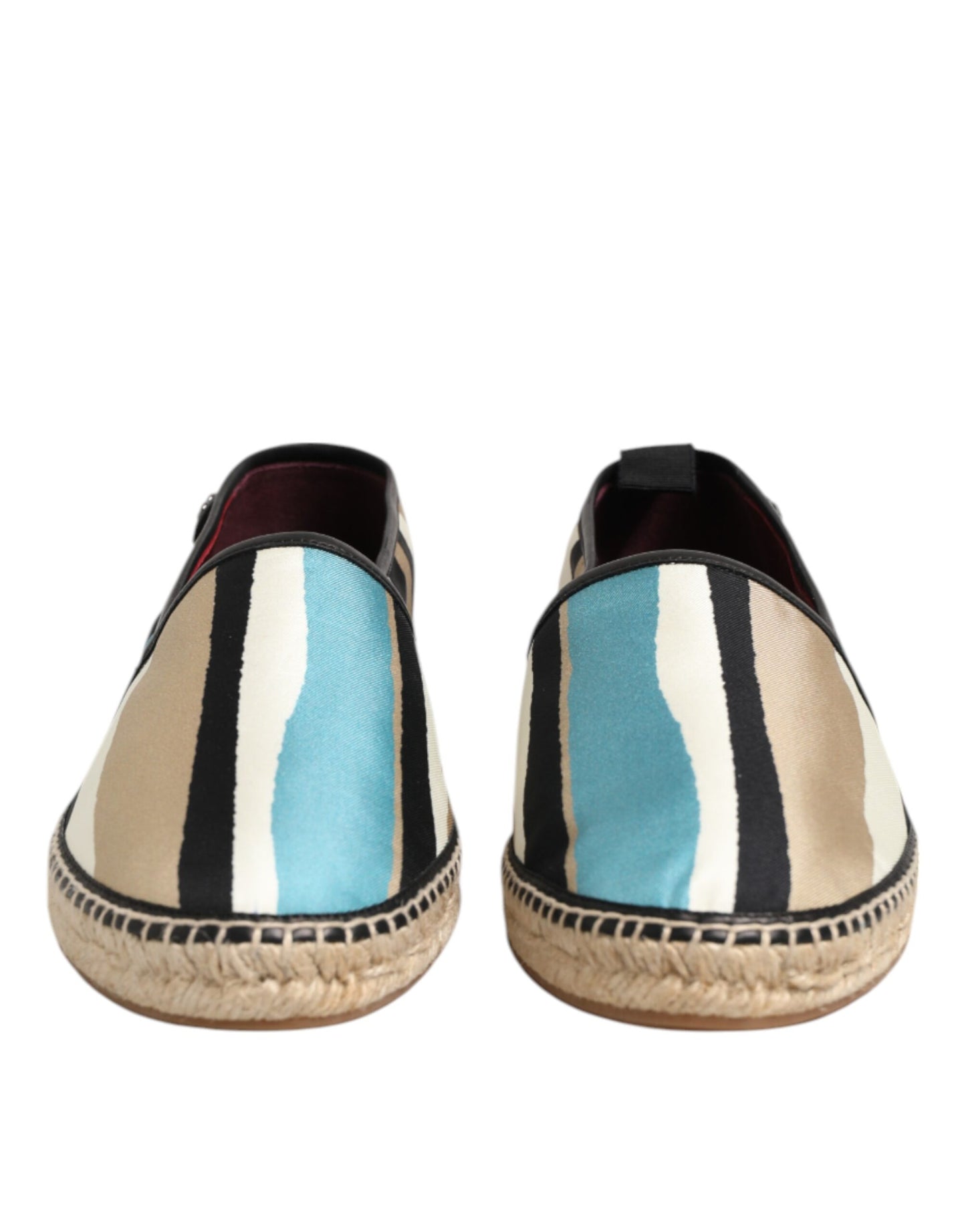 Dolce & Gabbana Espadrilles plates en toile à rayures multicolores