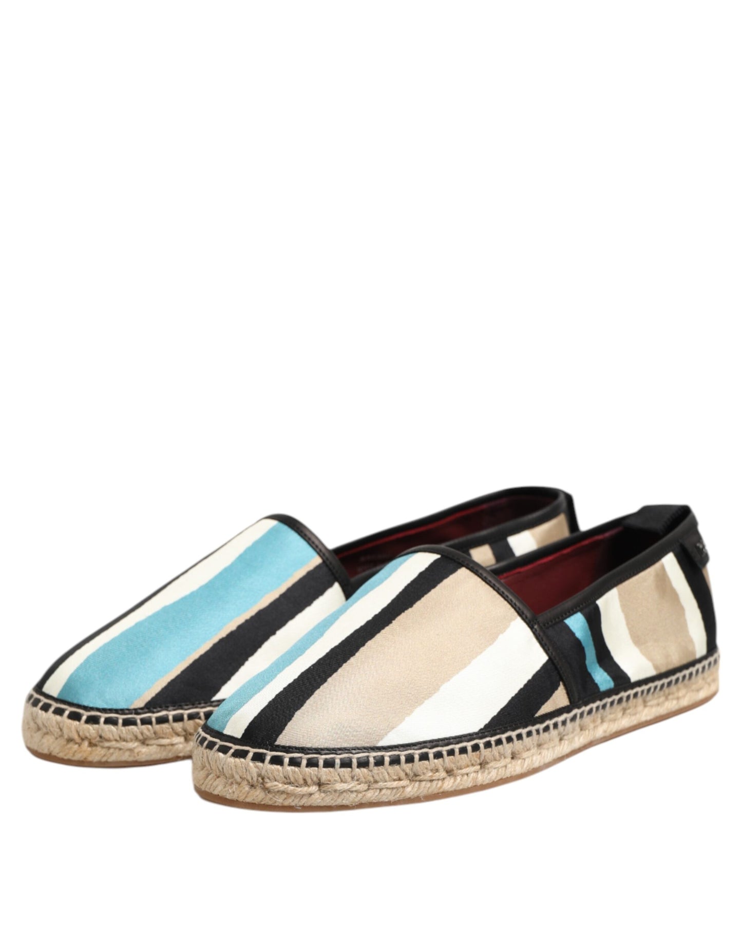Dolce & Gabbana Espadrilles plates en toile à rayures multicolores