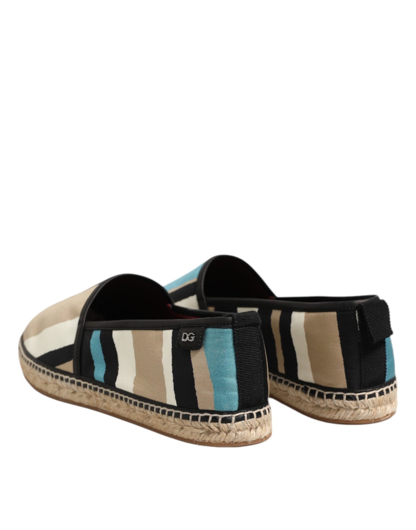 Dolce & Gabbana Espadrilles plates en toile à rayures multicolores
